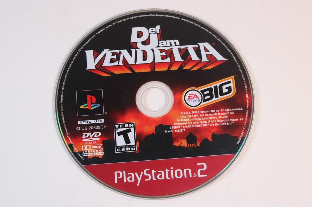Def Jam Vendetta (Sony PlayStation 2, 2003, PS2) Disc Only, Tested/Works